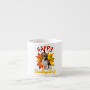 Happy Thanksgiving Turkey Beagle Dog Lover Espresso Cup