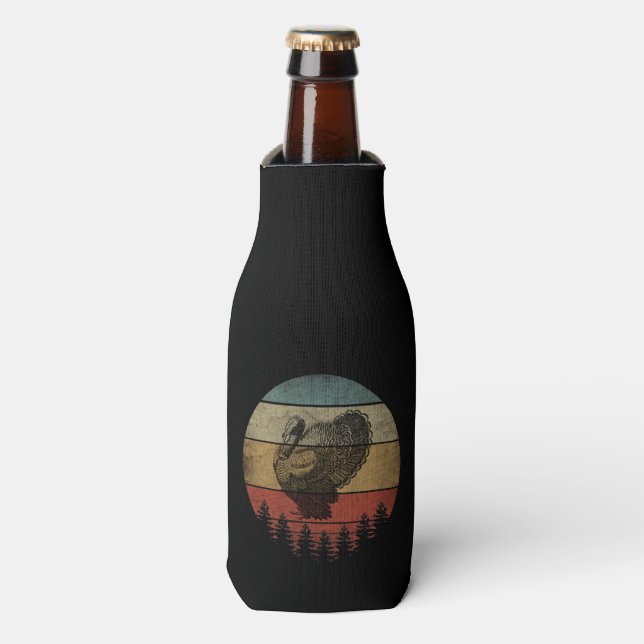 HAPPY THANKSGIVING TURKEY BOTTLE COOLER (Bottle Front)