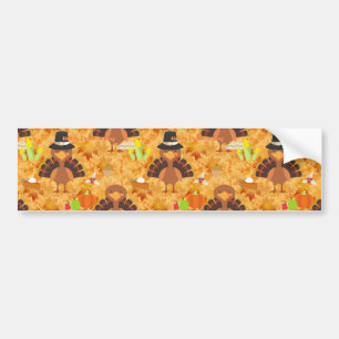 happy thanksgiving turkey bumper sticker
