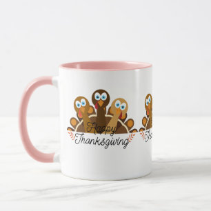 Happy Thanksgiving Turkey Ceramic Mug