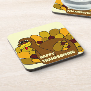 Happy Thanksgiving Turkey Coaster