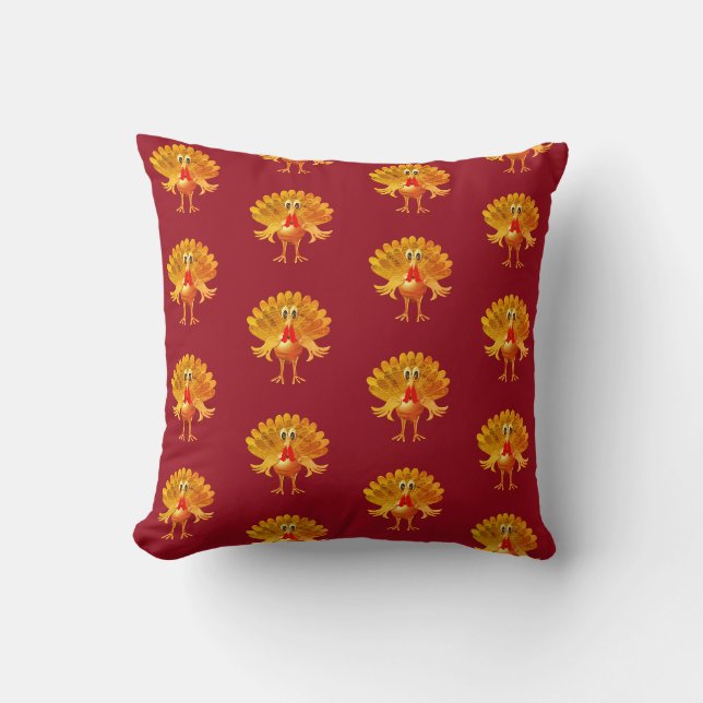 Happy Thanksgiving Turkey, Cushion (Front)