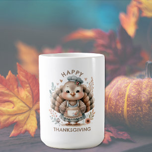 Happy Thanksgiving Turkey Custom Coffee Mug