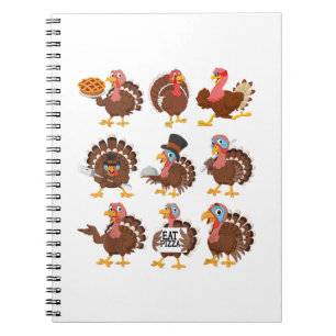 Happy Thanksgiving Turkey Day Girls Boys Kids Todd Notebook