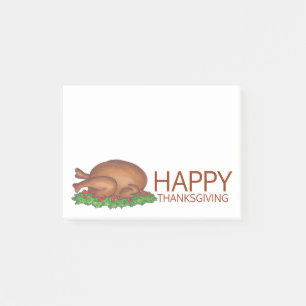 Happy Thanksgiving Turkey Dinner Holiday Post-Its Post-it Notes