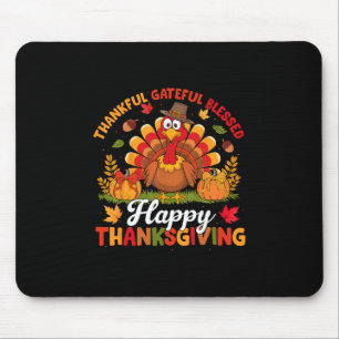 Happy Thanksgiving Turkey Family Matching Dinner F Mouse Mat