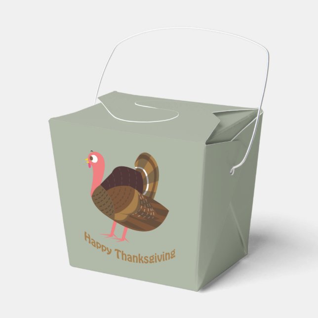 Happy Thanksgiving! Turkey Favour Box (Front Side)