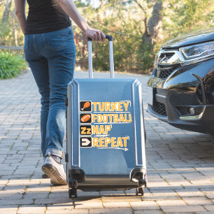 Happy Thanksgiving Turkey Football Nap Repeat Funn