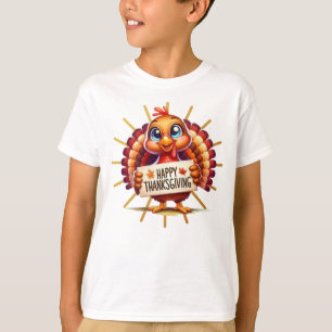 Happy Thanksgiving turkey funny  T-Shirt