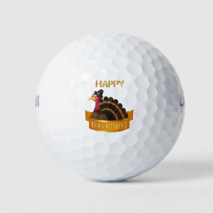 Happy Thanksgiving Turkey Golf Balls