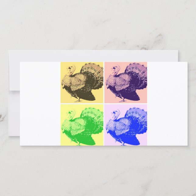 Happy Thanksgiving Turkey Holiday Card (Front)