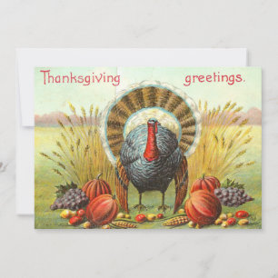 Happy Thanksgiving Turkey Holiday Card