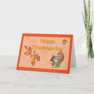 Happy Thanksgiving Turkey Holiday Card