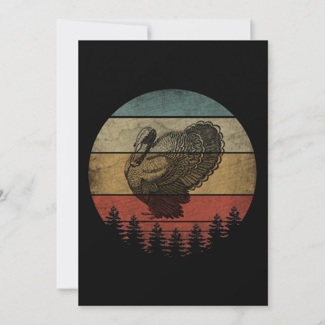 HAPPY THANKSGIVING TURKEY INVITATION (Front)