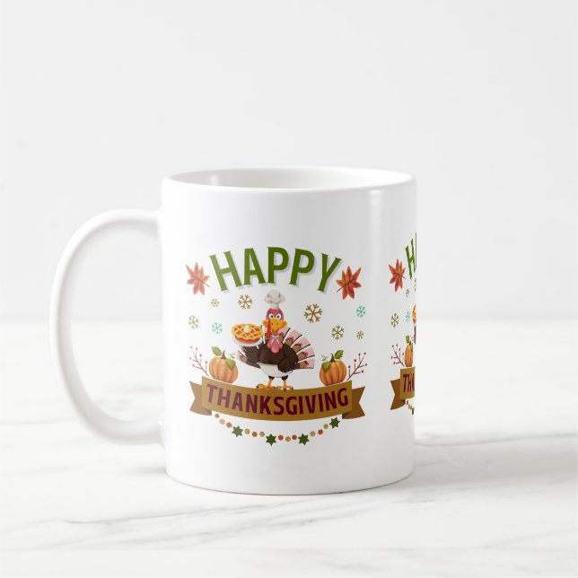 Happy Thanksgiving Turkey Mug (Left)