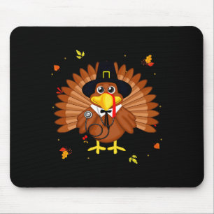 Happy Thanksgiving Turkey Nurse Holiday Nurse Than Mouse Mat