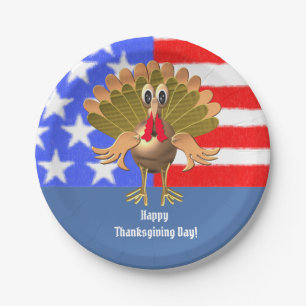Happy Thanksgiving Turkey,Personalised Paper Plate