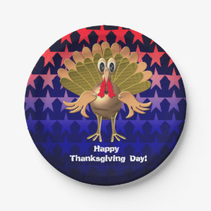 Happy Thanksgiving Turkey,Personalised Paper Plate