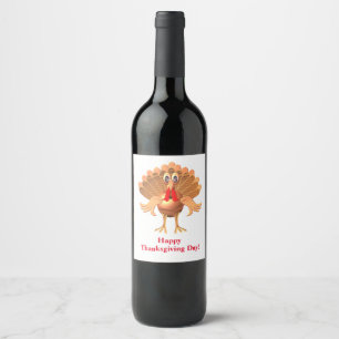 Happy Thanksgiving Turkey,Personalised Wine Label
