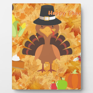 happy thanksgiving turkey plaque