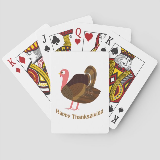 Happy Thanksgiving! Turkey Playing Cards (Back)