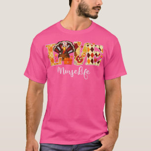 Happy Thanksgiving Turkey Stethoscope Nurse T-Shirt