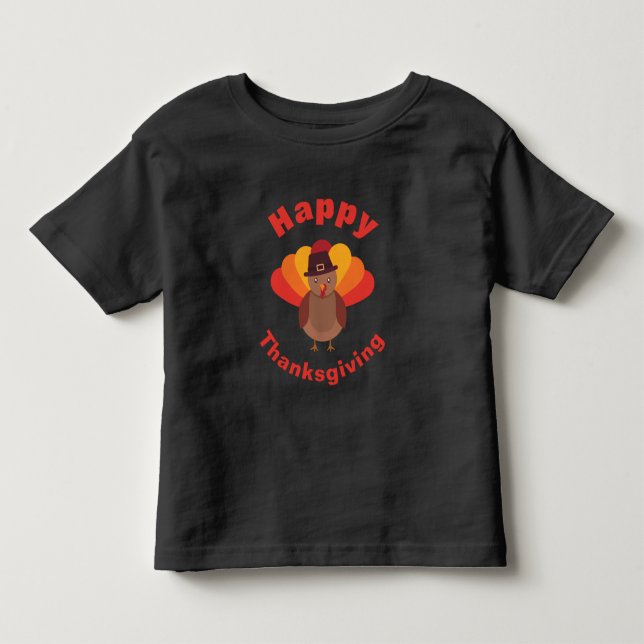 Happy Thanksgiving Turkey T-Shirt (Front)