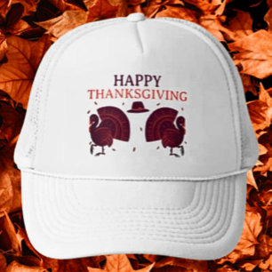 Happy Thanksgiving Turkey Trucker Hat