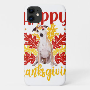 Happy Thanksgiving Turkey Whippet lover Gift iPhone 11 Case