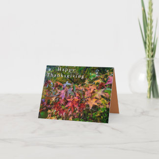 Happy Thanksgiving - Vibrant Fall Foliage Card