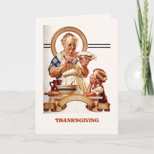 Happy Thanksgiving. Vintage Art Greeting Cards (Front)