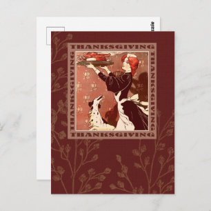 Happy Thanksgiving. Vintage Art Postcard