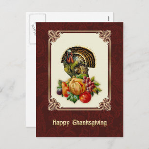 Happy Thanksgiving. Vintage Design Postcards
