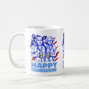 happy thanksgiving washington franklin patriotic coffee mug