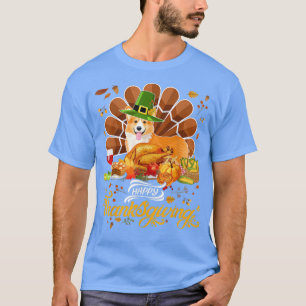 Happy Thanksgiving Welsh Corgi Lover Costume Turke T-Shirt