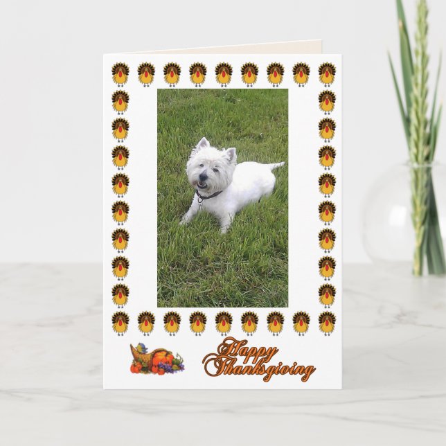 Happy Thanksgiving Westie Card (Front)