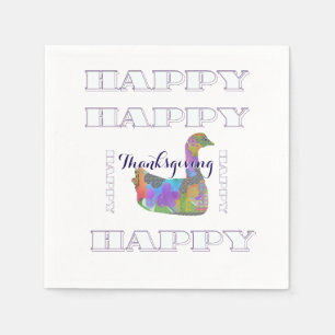 HAPPY Thanksgiving White        Napkin