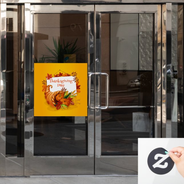 Happy Thanksgiving  Window Cling (Office Door)