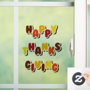 Happy Thanksgiving Window Cling