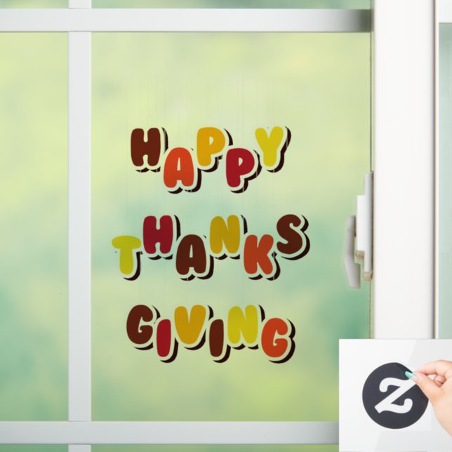 Happy Thanksgiving  Window Cling (Home)