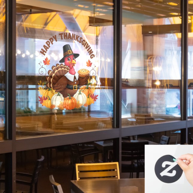 Happy Thanksgiving Window Cling (Restaurant Window)