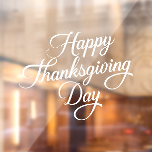 Happy Thanksgiving Window Cling