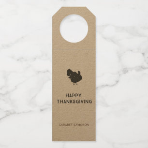 Happy Thanksgiving Wine Hostess Gift Tag