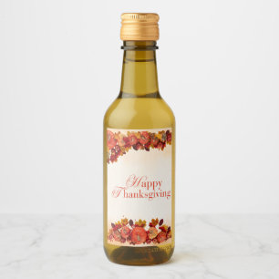 Happy Thanksgiving Wine Label
