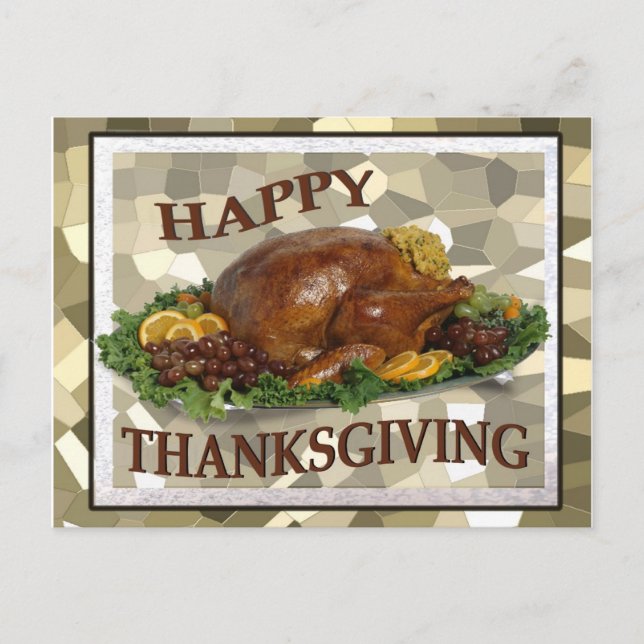 Happy Thanksgiving Wishes Post Card - Customise it (Front)