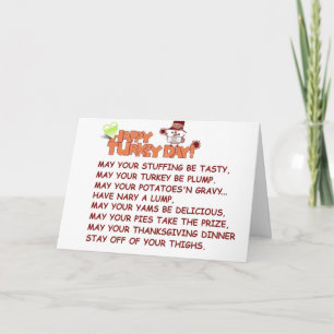 HAPPY "THANKSGIVING" WITH A BIT OF A JOKE! HOLIDAY CARD