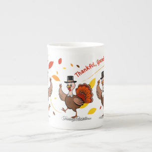 Happy Thanksgiving With Gratitude Quotes Bone China Mug