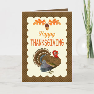 Happy Thanksgiving with Turkey card personalise