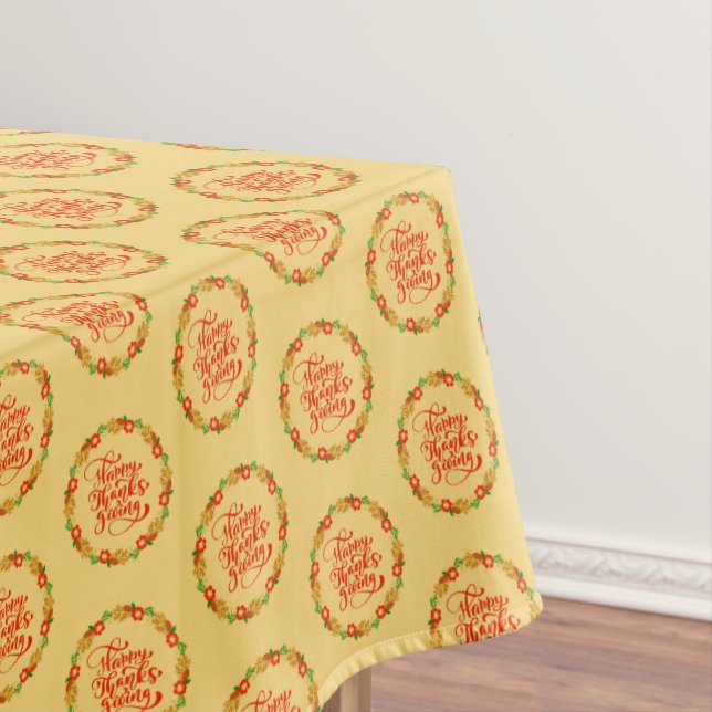 Happy Thanksgiving Wreath  Tablecloth (In Situ)