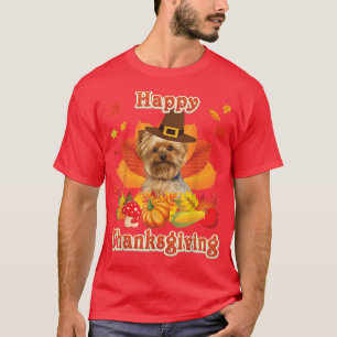 Happy Thanksgiving Yorkie Dog I'm Thankful For My T-Shirt